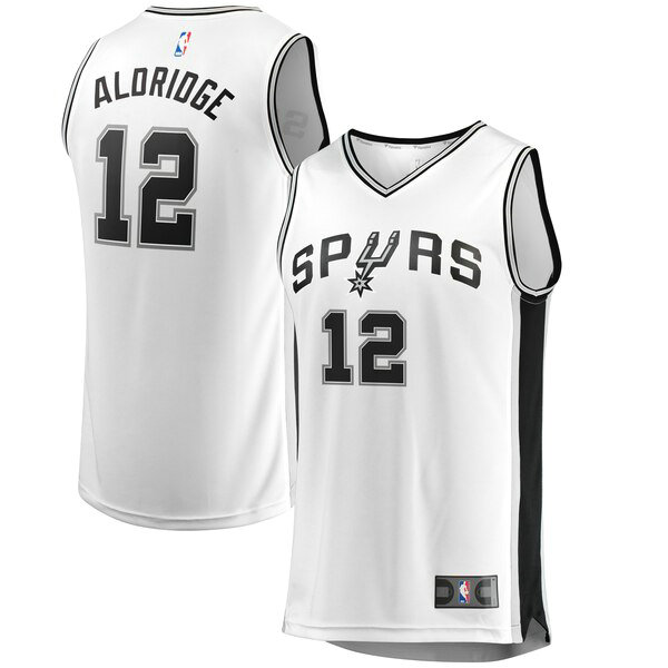 Maillot nba San Antonio Spurs Association Edition Homme LaMarcus Aldridge 12 Blanc